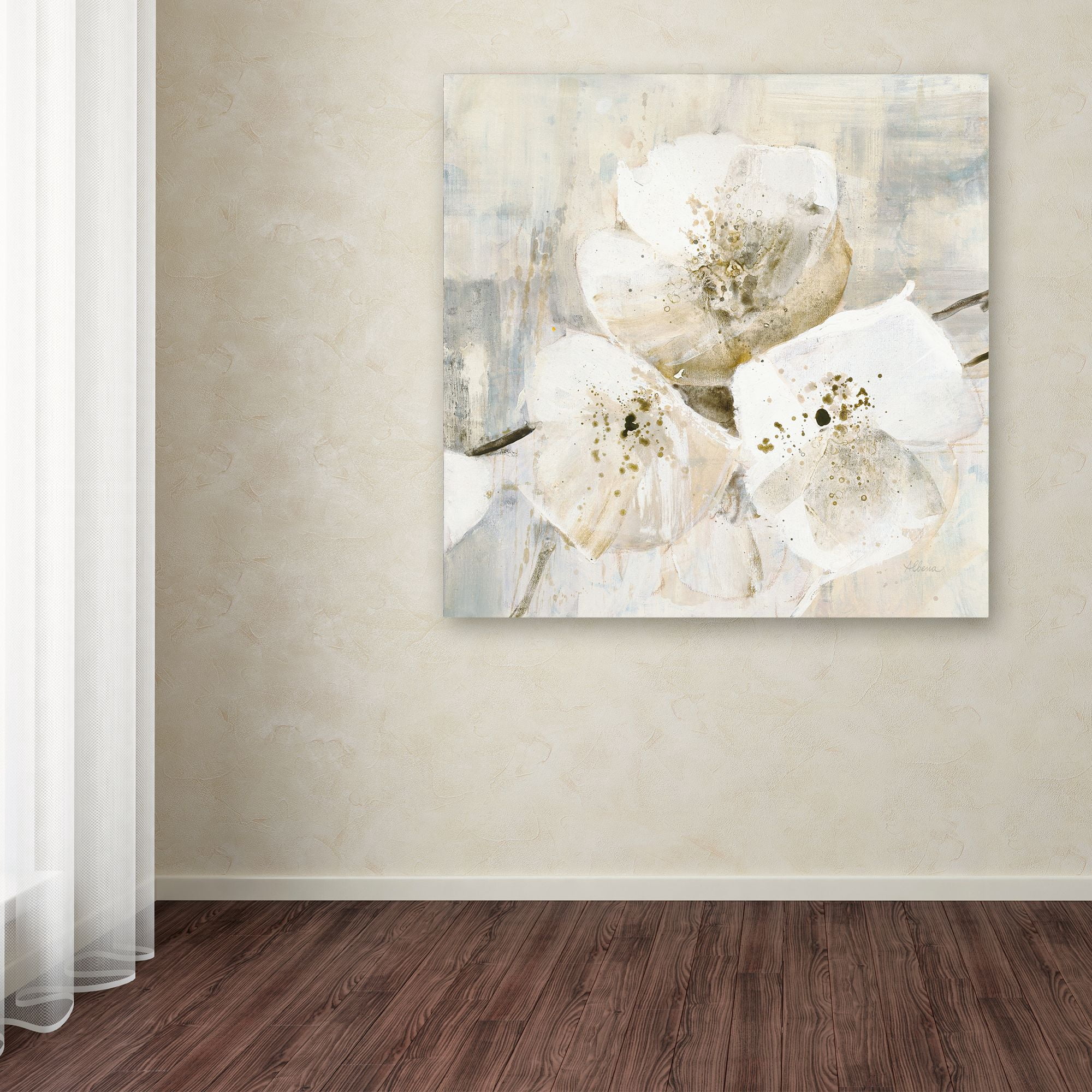 Trademark Fine Art 'Elegance III Greige' Canvas Art by Albena Hristova