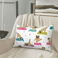 thumbnail image 5 of Uemuo Yoga Dogs Poses Print Throw Pillow Case – Cozy & Soft Cushion Cover, Hypoallergenic Pillow Case for Sleeping, Perfect for Women with Envelope Closure-14"x20", 5 of 6