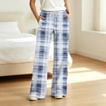 thumbnail image 2 of Kezqiaxn Women's Plaid Pajama Pants Fashion Elastic Waist Pj Bottoms with Pockets Loose Casual Lounge Pants Fashion Clothing Multicolor A XL, 2 of 7
