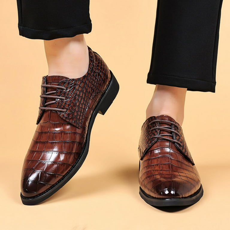 Handshe Men's Fashion Casual Business Leather Shoes – Soft Sole - Main Image