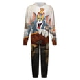 thumbnail image 4 of Tom And Jerry Women Men Pajamas Zipper Onesie Jumpsuit Hooded One Piece Sleepwear, 4 of 8