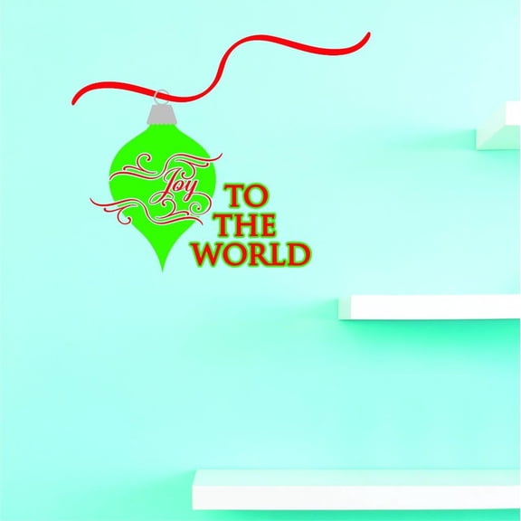 Custom Decals Joy To The World Wall Art Size: 16 X 16 Inches Color: Multi