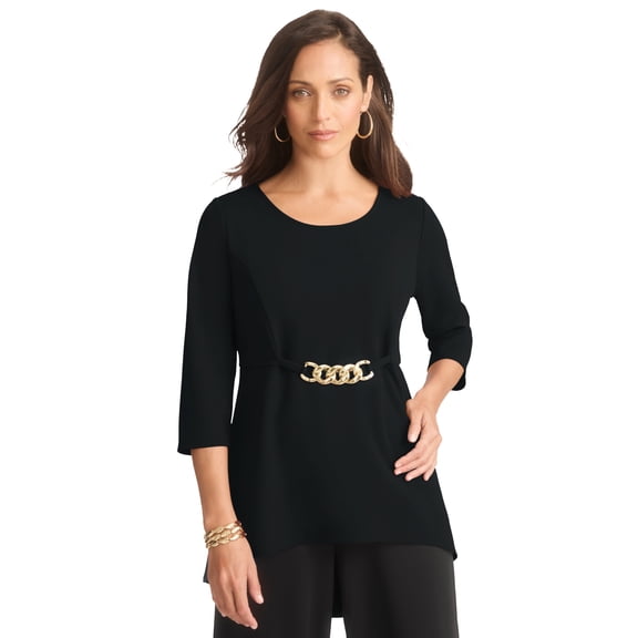 Jessica London Women's Plus Size High Low Buckle Tunic