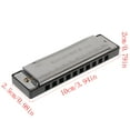 thumbnail image 4 of 10 Holes Key of C Blues Harmonica Musical Instrument Educational Toy with Case, 4 of 17