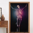 thumbnail image 4 of Doorway Drape Split Curtains, Day of The Dead Skeleton Room Divider Privacy Door Curtains, 34" x 56", 4 of 7