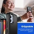 thumbnail image 3 of for Samsung Galaxy A04E Case, [Shockproof] Military Grade Proof Protection [Dropproof] Rugged Protective Heavy Duty Phone Case Cover for Samsung Galaxy A04E (Black), 3 of 8