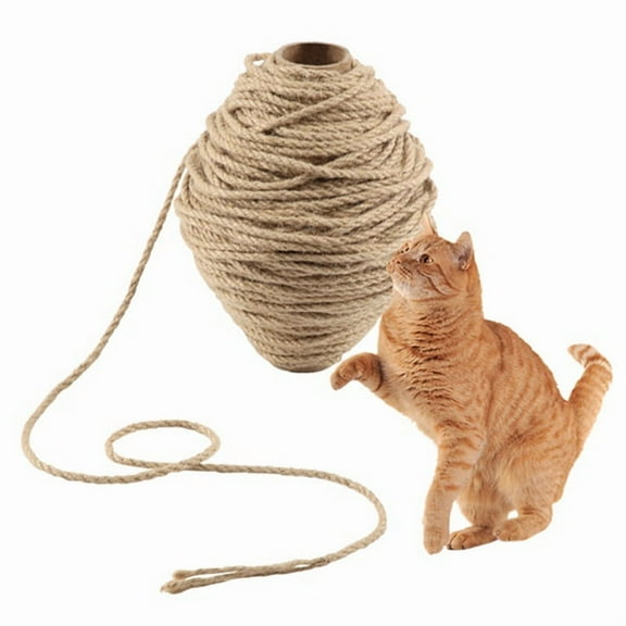 5mm Twine 328 Feet Braided Natural Jutes Rope for DIY Gardening, Crafting, Bundling Cat Scratching Post, Home Decor