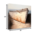 thumbnail image 2 of 36" Old Fishing Boat On White Sands Giclee Wrap Canvas Wall Art, 2 of 3