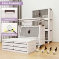 thumbnail image 2 of Luxdecor 252Qt Storage Bins With Lids-Stackable Plastic Storage Bins on Wheels, Closet Organizers and Storage,Collapsible Storage Cabinet with Doors for Office Garage Kitchen Under Stairs,Larger 3, 2 of 10