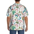 thumbnail image 7 of Goofa Fairy Flower Printed Men's Casual Short-sleeved Shirt,Lightweight Breathable Button-down,Summer Casual men's top,Versatile Fashion shirt-Large, 7 of 7
