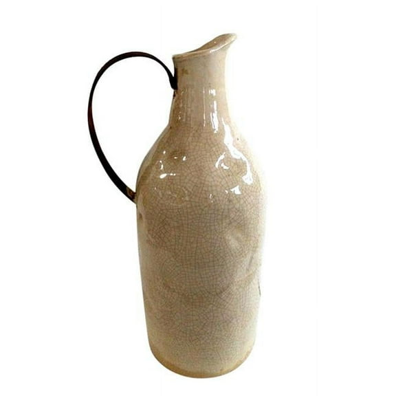Jeco HD-HADJ052S Pitcher with Metal Handle, Beige - Small