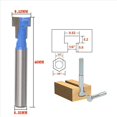 thumbnail image 4 of 4 Uds 1/4 pulgadas vástago T-Slot Cutter Router Bit de acero 3/8 pulgadas y 1/2 pulgadas de longitud cortadores de carpintería para herramientas eléctricas, 4 of 5