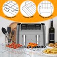 thumbnail image 4 of Juego de 8 Uds de Aire Fryer Accessories Resistente Al Calor, Sartén de Silicona Fryer, Reutilizable, Estante Fryer de Aire de Acero Inoxidable con Cepillo de Aceite, Pinzas para Alimentos, Espátula, Elevador de Placa, Apto para Lavavajillas, 4 of 10