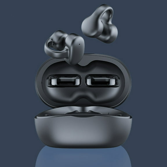 Earphones for Kids, Hwkond Wireless Bluetooth Headset Panoramic Sound Sports Headset Ear Clip Fitness Headset Built-in Microphone Gaming Headset, Black, Up to 60% Off