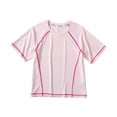 thumbnail image 5 of WAYUTE T Shirts for Boys Mesh Short Sleeve Ice Silk Crew Neck Quick Drying Striped Tee Big Kids Sports Workout Shirts Casual Daily Wear,Pink,Size 9-10 Y, 5 of 6