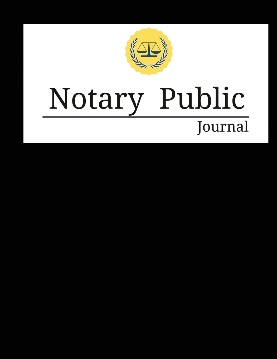 Notary Public Journal 200 Entry Notary Log Book Classic Public