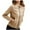 Beige, variant on IROINNID Women's Faux Leather Jacket Long Sleeve Moto Biker Zip Up Short Jacket,Coffee
