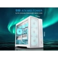 thumbnail image 2 of SAMA S50 ATX Mid Tower Case with 4 ARGB PWM Fans&Hub,PPLP A+ High Airflow Dual-Chamber Gaming Case,USB 3.2 Gen2x2 Type-C,Supports ATX/MATX/ITX Back-Connect Motherboard,410mm GPU&360mm Radiator,White, 2 of 13
