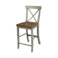 thumbnail image 7 of 36" Round Solid Wood Distressed Hickory/Stone Counter Height Table With 2 Stools, 7 of 7