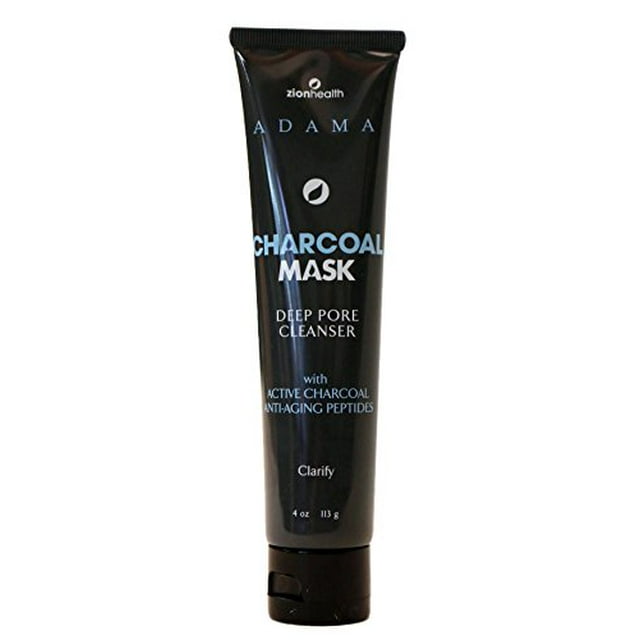 Zion Health Masque Facial au Charbon - Masque Purifiant Intense avec Argile Volcanique-4oz