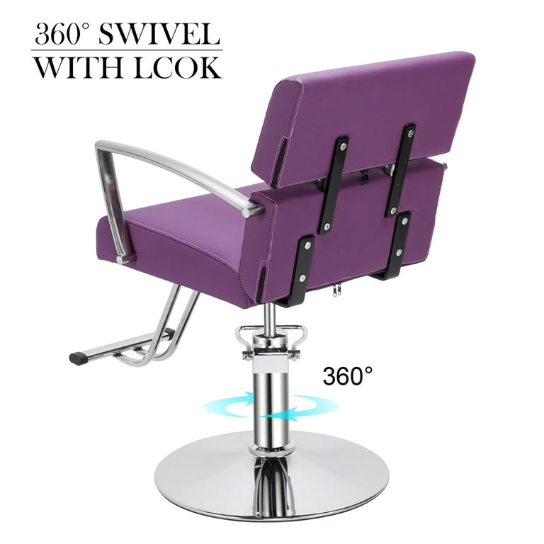 Purple outlet barber chair