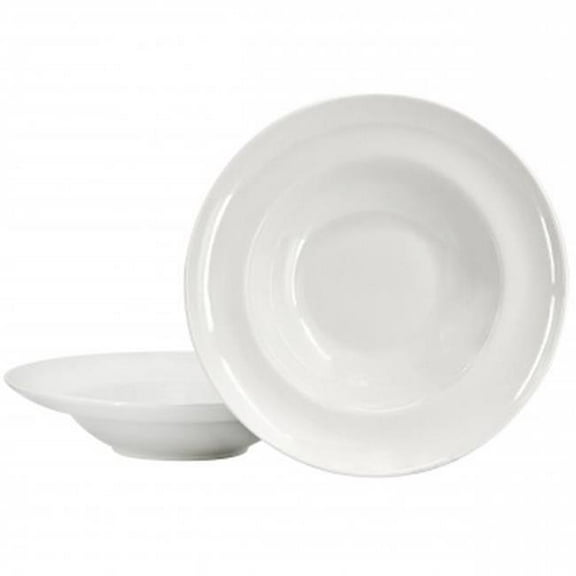 Gibson Home 142569.02 20 oz Great Essentials Fine Ceramic Entree Bowl Set, White - 2 Piece