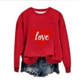 thumbnail image 6 of Cute Sweatshirts for Women Heart Graphic Long Sleeve Love Tee Shirts Y2K Casual Crewneck Drop Shoulder Holiday Pullover Streetwear Trendy Outfits, 6 of 7
