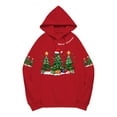 thumbnail image 3 of Christmas Sweatshirts for Women 2025 Themed Pullover Tops Print Long Sleeve Casual Hoody Cozy Soft Round Neck Top Hoodie Women Red L, 3 of 4