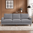 thumbnail image 6 of Doyolan 89.8" 3-Seater Sofa Couch for Living Room, Large Upholstered Sofa with Soft Cushions and Wide Seats, Modern Comfy Couch, Gray, 6 of 6
