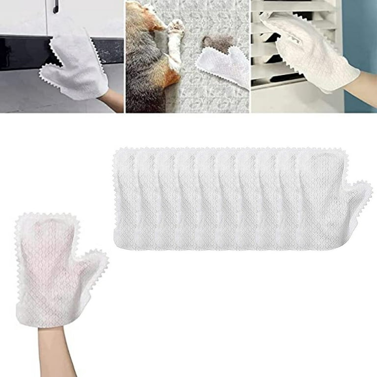 KEUSN Household Disinfections Dusting Gloves Microfiber Fish Scale Cleaning  Dusting Gloves Washable Reusable Wet And Dry Kitchen Gloves
