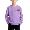 thumbnail image 6 of Atogsazn Toddler Boys Christmas Sweatshirt Kids Girls Cute Printed Long Sleeve Pullover Sweatshirt Fall Winter Tops Clothes 05-Purple 7-8 Years Fashion, 6 of 7
