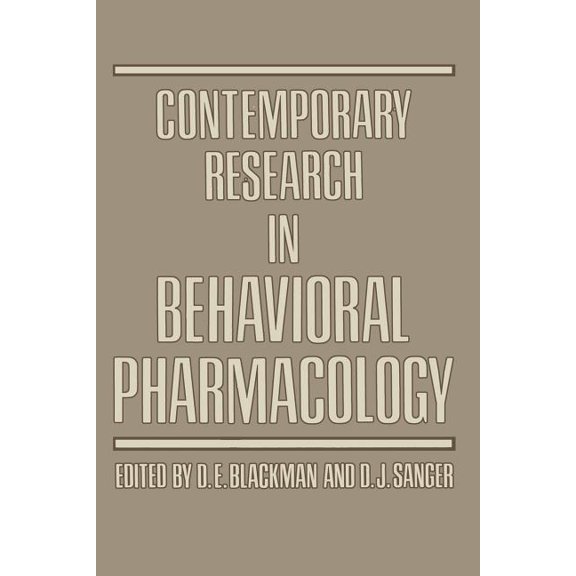 Contemporary Research in Behavioral Pharmacology, (Paperback)