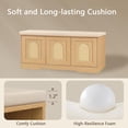 thumbnail image 6 of Shoe Bench, Entryway Storage Bench with Doors, Cushion, 2-Tier Shoe Rack with 6-Cubby, 39.4”L x 13.8”W Shoe Organizer Cabinet, Adjustable Shelf, Living Room, Bedroom, Natural with Rattan, 6 of 18