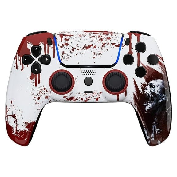Custom Controllerzz Modded Wireless Custom Controller for PS5 - Compatible With All Shooting Games - Rapid Fire, Dropshot, Akimbo & More (Bloody Zombie)