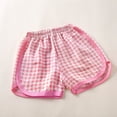 thumbnail image 3 of Fancifize Summer Plaid Lounge Shorts for Girls Casual Elastic Waist Wide Leg Pj Shorts Kids Loose Short Pants, 3 of 6