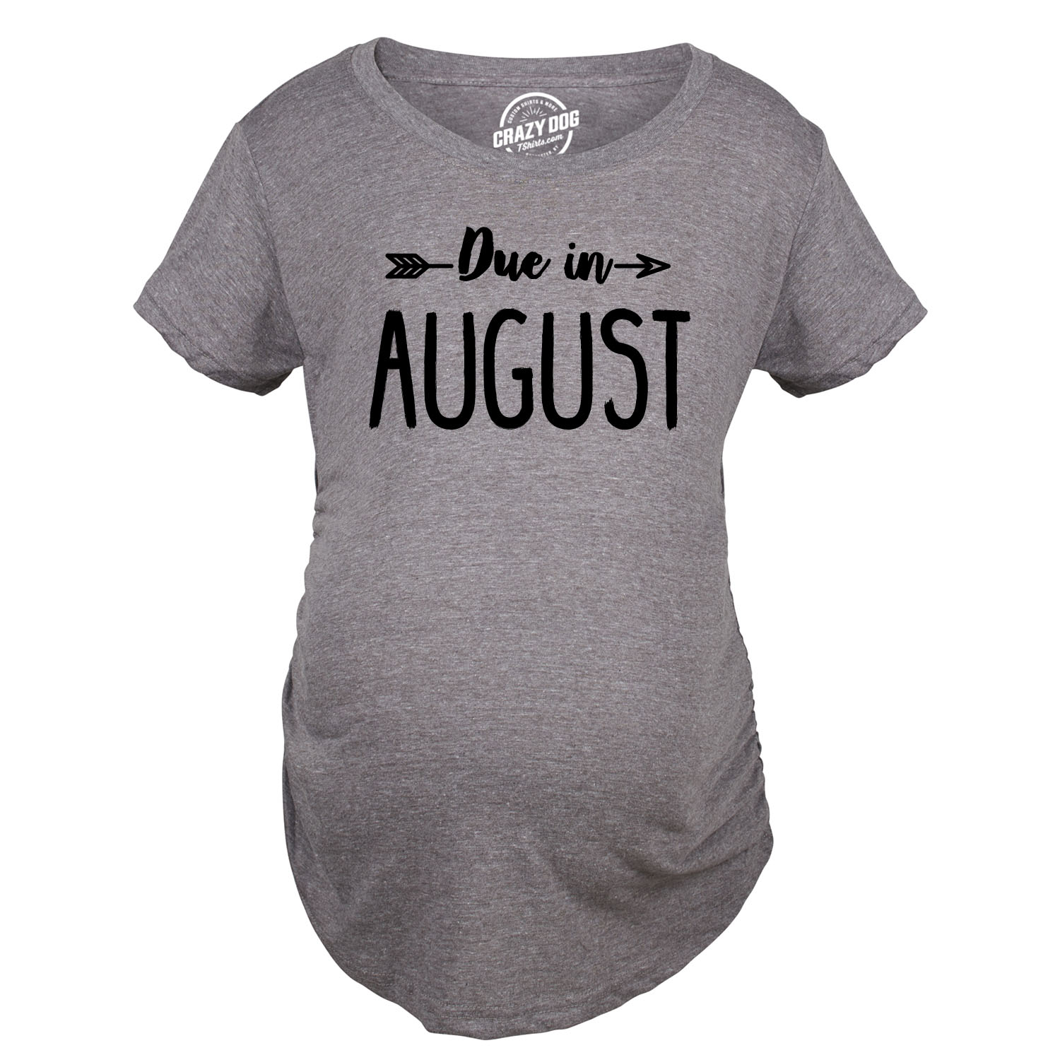 Maternity Due In August Funny T shirts Pregnant Shirts Announce Pregnancy Month Shirt - image 2 of 9