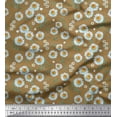 thumbnail image 1 of Soimoi Cotton Duck Fabric Leaves & Aster Floral Print Fabric by Yard 42 Inch Wide, 1 of 3