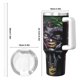 thumbnail image 5 of Vaso Joker de 40 oz con asa y tapa con pajita, taza aislada, botella de agua de acero inoxidable, taza de viaje, portavasos, regalo, 5 of 7