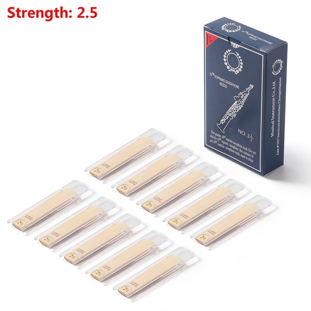 GLFILL High Strength Saxophone Reeds 10 Pcs Strength 2 0 2 5 3 0 Achieve Your Best Performance Meticulous Design Quick Response 2.5