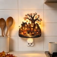 thumbnail image 3 of Halloween Tree House Plug In Night Light, Acrylic Ghost Pumpkin Wall Nightlight with Warm Glow, Spooky Decor for Bedroom Hallway Entryway Home, 3 of 6