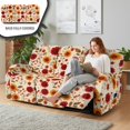 thumbnail image 4 of ZIATUBLES 8 Pieces Recliner Covers for 3 Cushion Reclining Sofa, Soft Stretch Recliner Couch Covers with Elastic Bottom Secure Fit Furniture Protector for Pets, Red Orange Flower, 4 of 9
