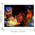 thumbnail image 5 of HFDF African American Girl Wall Art Canvas Graffiti Style Poster Girl Picture Print with Abstract Artwork for Living Room Ready to Hang 24x20inch Framed, 5 of 5