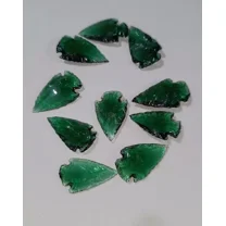 Tashad Export 25 Pieces Green Obsidian Arrowhead 1-1.25" - Loose Gemstones