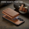 thumbnail image 6 of for Samsung Galaxy S26 Wallet Case, Tri-fold Magnetic 2-in-1 Detachable Phone Case, Card Holder RFID Blocking, Fashionable Faux Leather Card Slot & Folding Design, Brown, 6 of 8