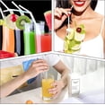 thumbnail image 7 of NOGIS 300pcs Plastic Drinking Straws, Flexible Straws, 8" Long, Stripes Multiple Colors Straws,Suitable For Various Drinks, Juice, Milk, Tea, Cocktails, Parties, Daily Use (300pcs), 7 of 7
