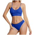 thumbnail image 1 of Conjunto de sujetador deportivo para mujer: sin costuras, sin aros, copa triangular, soporte ajustable, 1 of 7