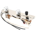 thumbnail image 2 of lionlar Prewired Guitar Control Plate Chrome Plated Metal 3 Way Switch Prewired Control, 2 of 9