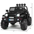 thumbnail image 2 of Gymax Camion-Auto Électrique pour Enfants 12 V avec Télécommande et MP3 Noir, 2 of 9
