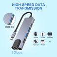 thumbnail image 5 of in 1 USB C Docking Station, Type C to HDMI Adapter, RJ45 Ethernet, 4K HDMI, 100W PD, 2 USB 3.0 Compatible with MacBook Pro/Air and Type C Devices, 5 of 5