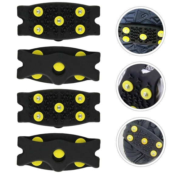LOLIPPYY 2 Pairs Shoe Spikes Anti-slip Shoe Covers Multi Silicone for Snow Shoveling